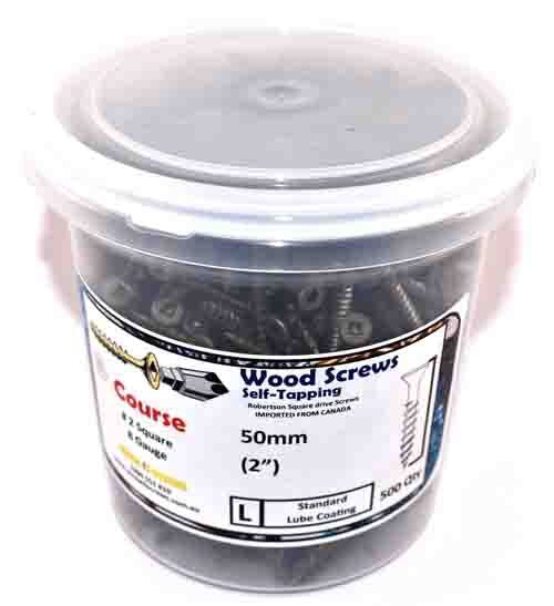 Flat HD Steel Screws 8g x 50mm 500