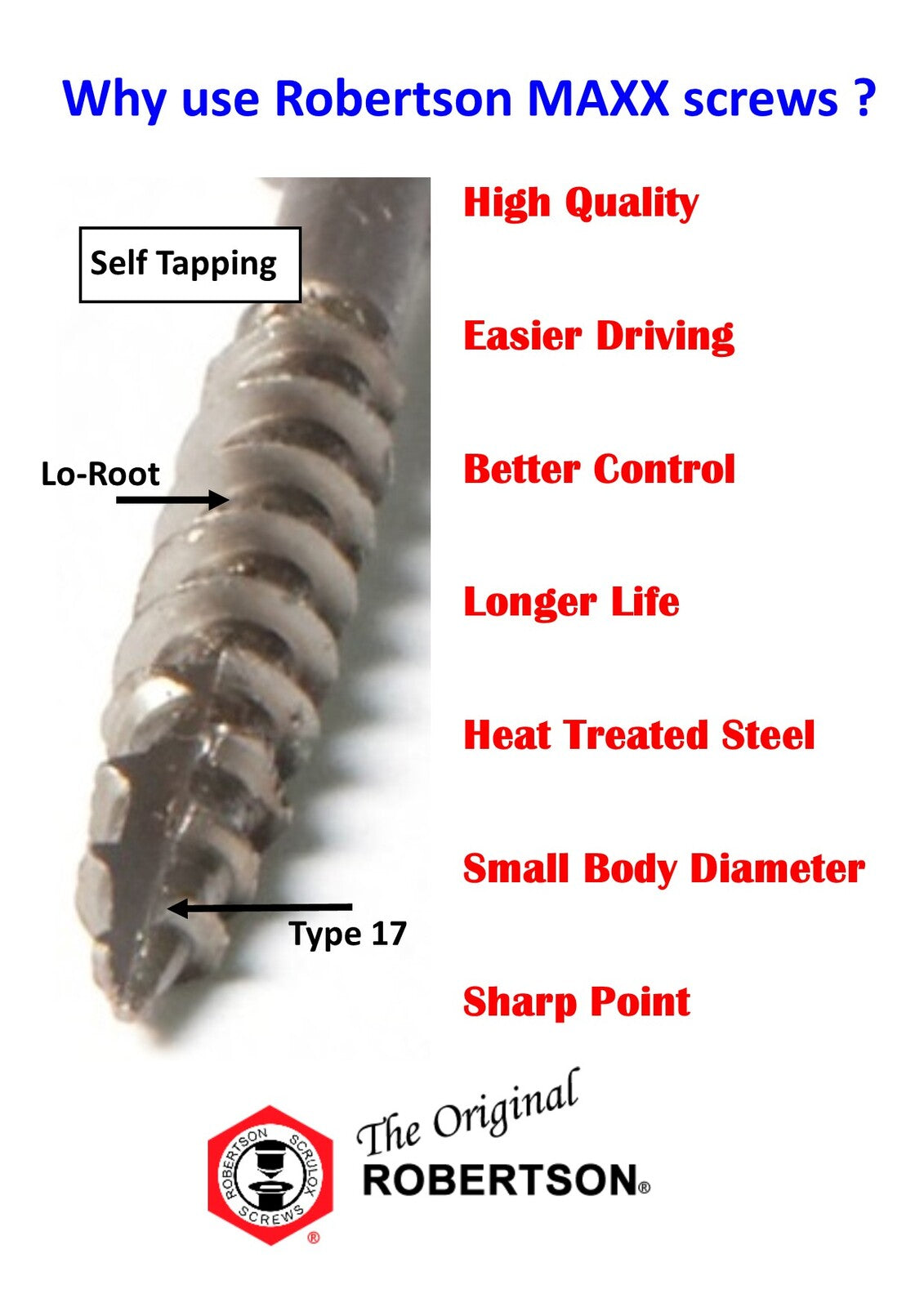 Maxx Steel Screw 8g x 50mm Qty 100