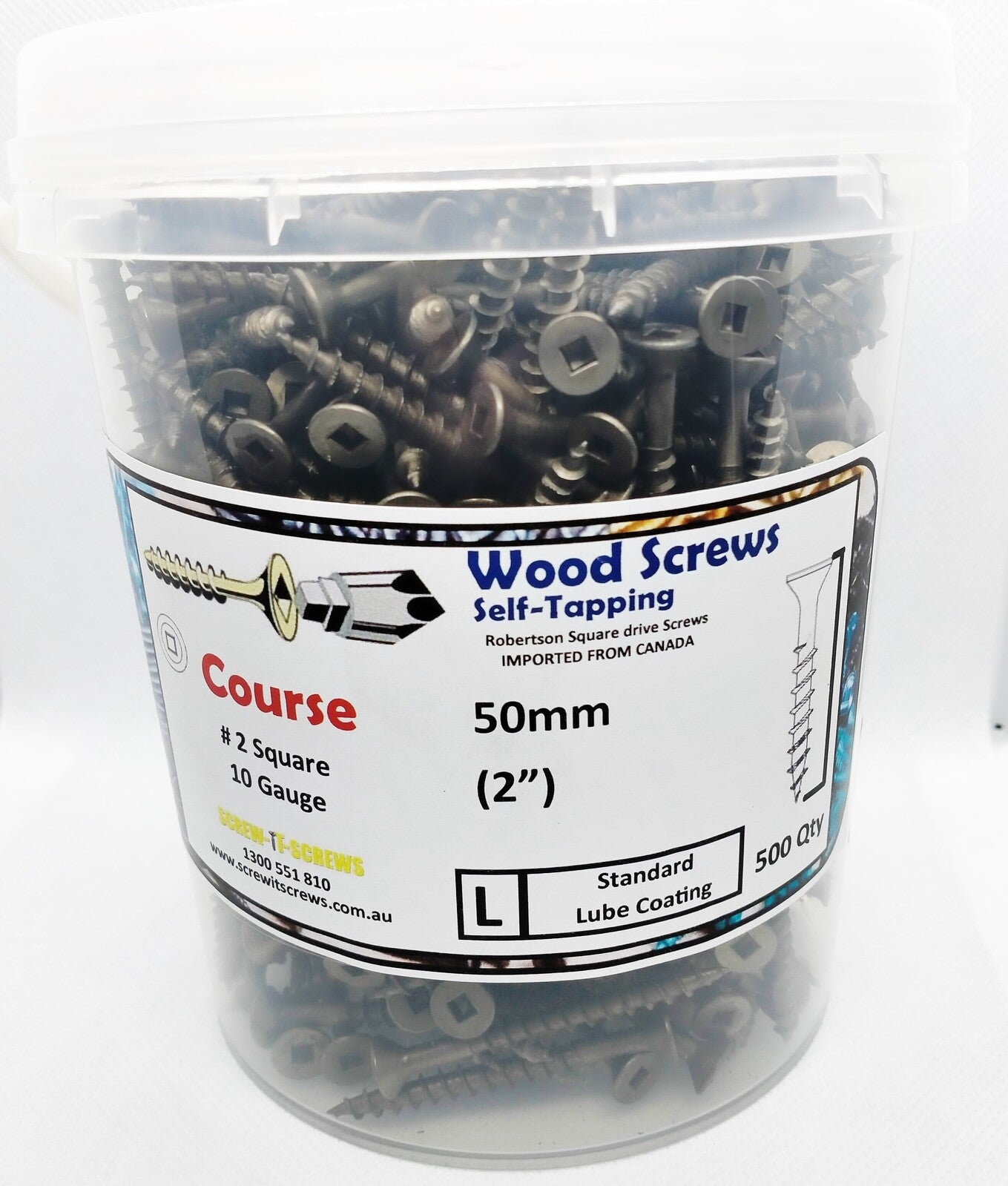 Flat HD Steel Screws 10g x 50mm Qty 500