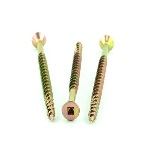 Flat HD Steel Screws 10g x 88mm YellowZinc Qty50