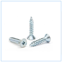 Flat HD Csunk Steel Screws 4g x 15mm Zinc Qty 100