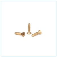Flat HD Brass Screw 4g x 19mm Qty 50