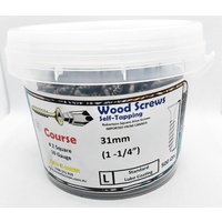 Flat HD Steel Screws 10g x 31mm Qty 500