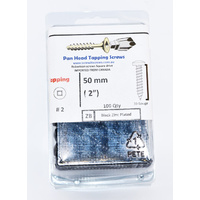 Pan HD Steel Screws 10g x 50mm Black Znic Qty 100