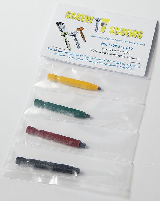 Robertson Power Driver Bit Set of 4