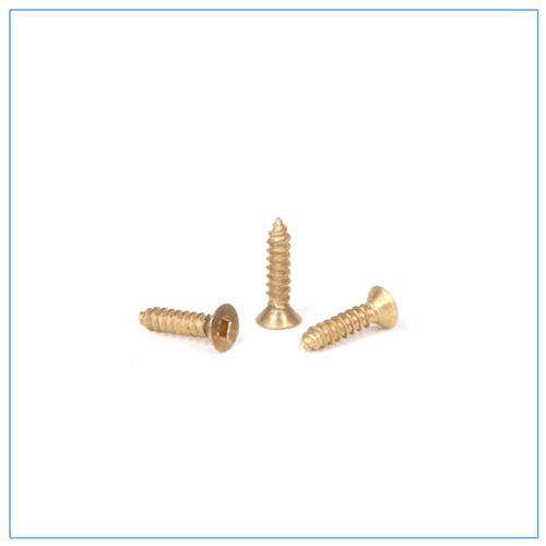 Flat HD Brass Screw 4g x 19mm Qty 50