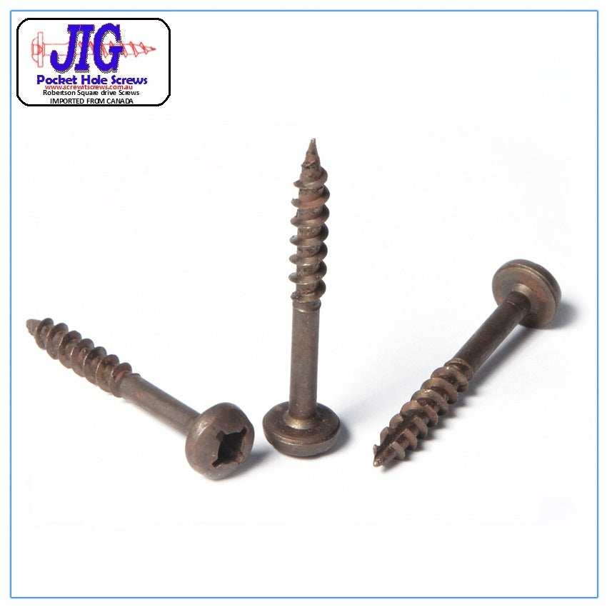 Pocket Hole Screws F/F Screws 6g x 37mm Qty 100