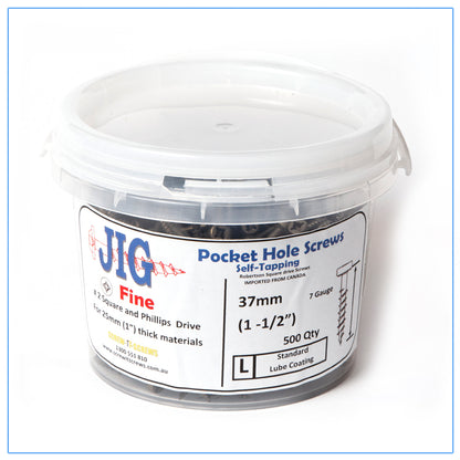 Pocket Hole Screws F/F Screws 6g x 37mm 500