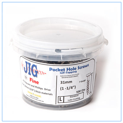 Pocket Hole Screws F/F Screws 7g x 31mm 500