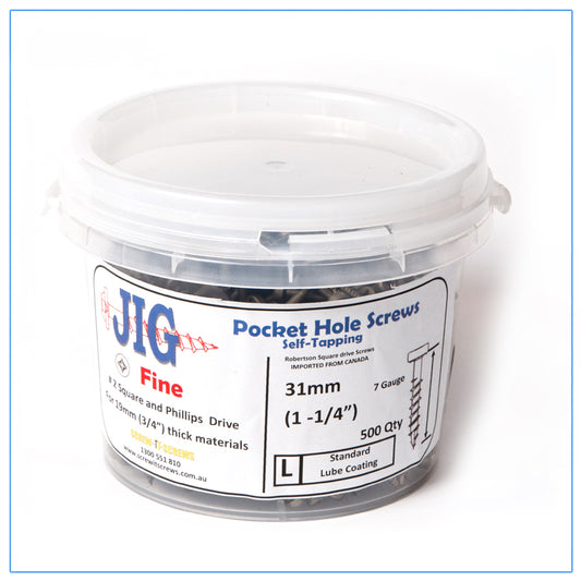 Pocket Hole Screws F/F Screws 7g x 31mm 500