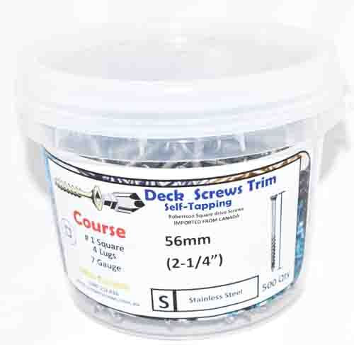 Decking Screws 7g x 56mm SS Qty 500