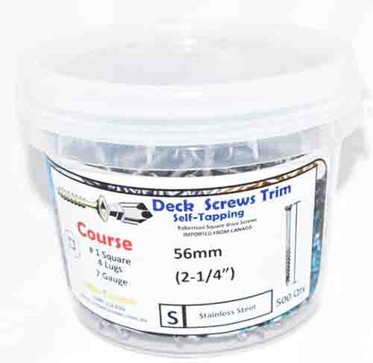 Decking Screws 7g x 56mm SS Qty 500
