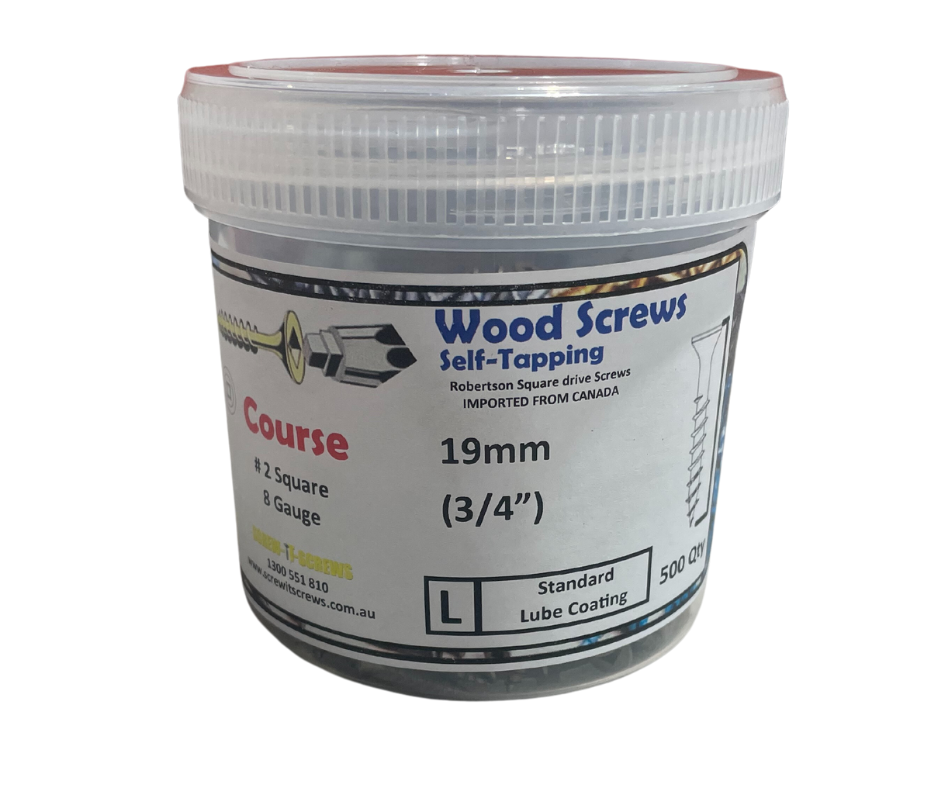 Flat HD Csunk Steel Screws 8g x 19mm Qty 500