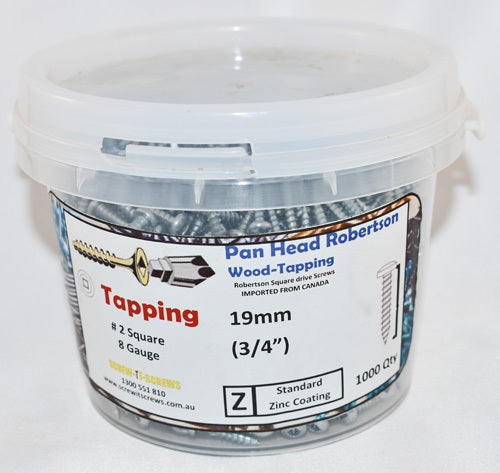 Pan HD Steel Screws 8g X 19mm Zinc Qty 1000