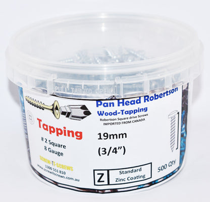 Pan HD Steel Screws 8g X 19mm Zinc Qty 500