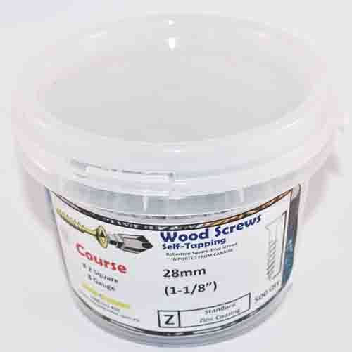 Flat HD Steel Screws 8g x 28mm Zinc Qty 500