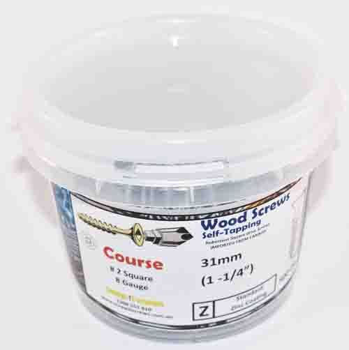 Flat HD Csunk Steel Screws 8g x 31mm Zinc Qty 500