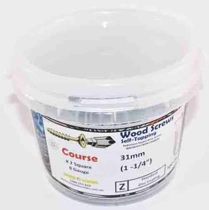 Flat HD Csunk Steel Screws 8g x 31mm Zinc Qty 500