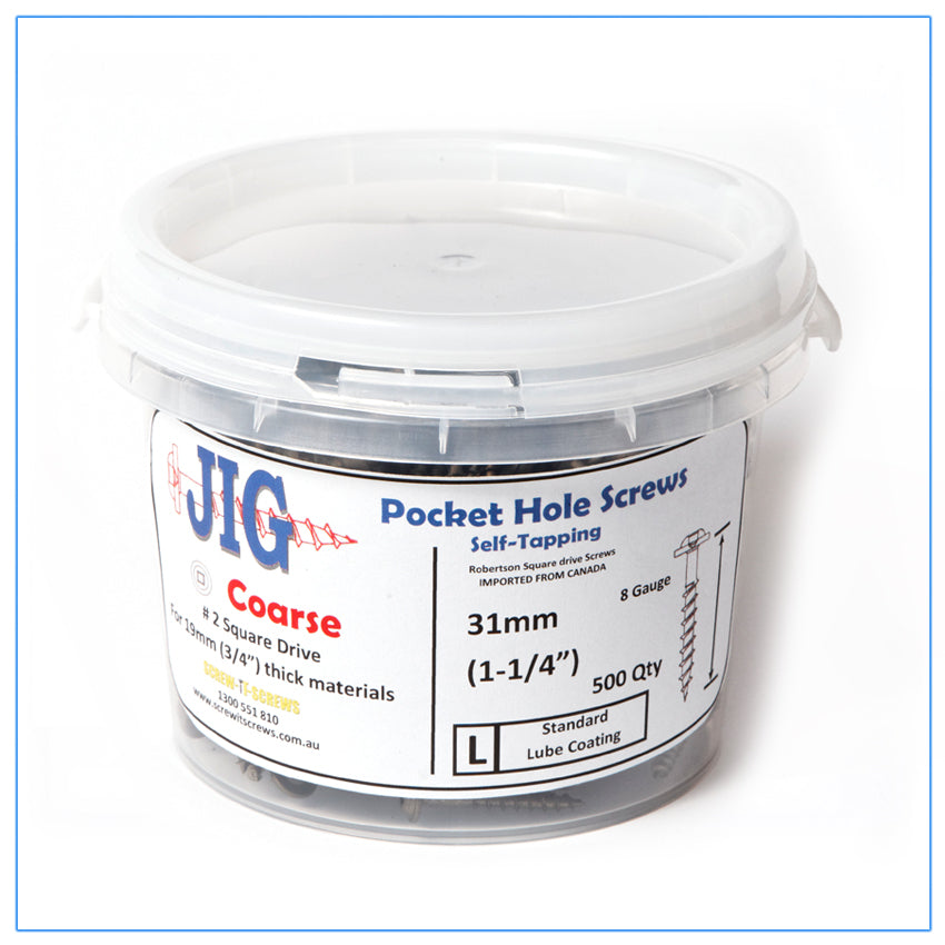 Pocket Hole Screws R/W 8g x 31mm 500