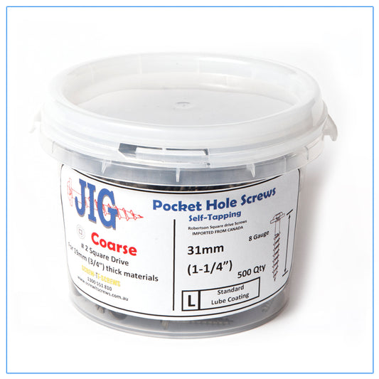 Pocket Hole Screws R/W 8g x 31mm 500