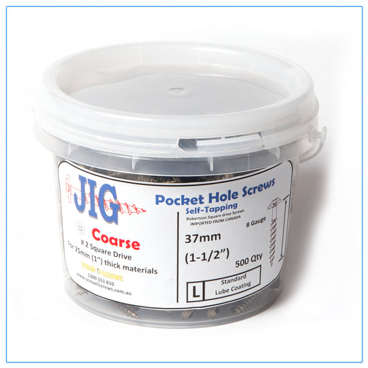 Pocket Hole Screw 8g x 37mm  Qty 500