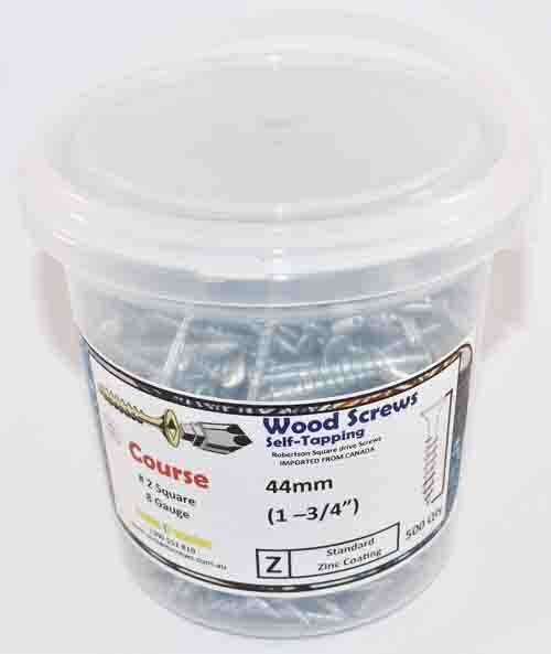 Flat HD Csunk Steel Screws 8g x 44mm Zinc Qty 500