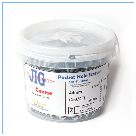 Pocket Hole Screw R/W 8g x 44mm  Qty 500