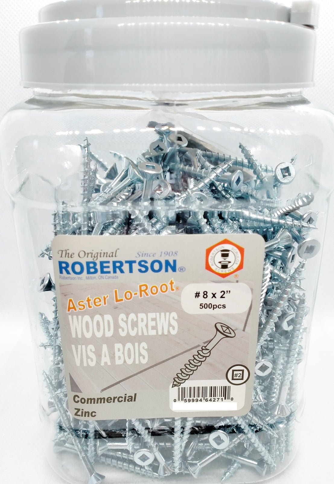 8g x 50mm Particle Board Screws Zinc Qty 500