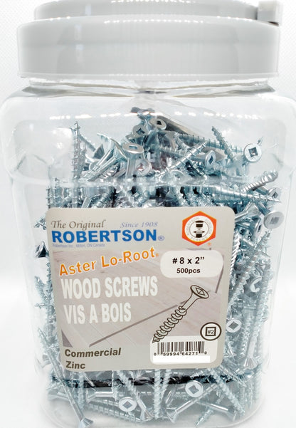 8g x 50mm Particle Board Screws Zinc Qty 500