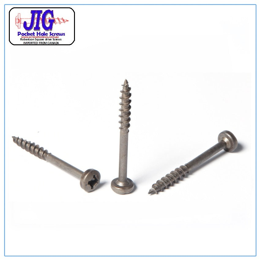 Pocket Hole Screws F/F Screws 8g x 50mm Qty 100