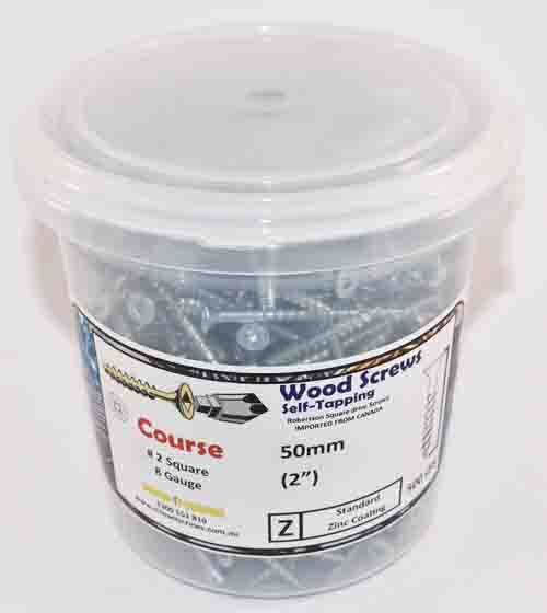 Flat HD Steel Screws 8g x 50mm Zinc Qty 500