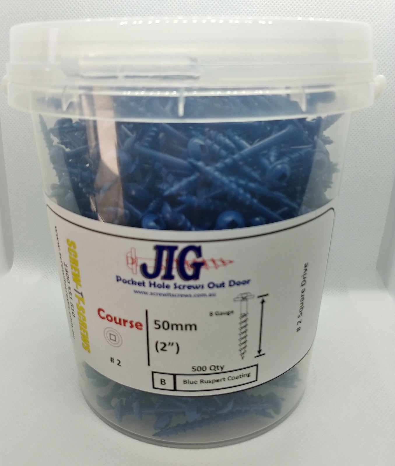 Blue Zinc Outdoor Pocket Screws 8g x 50mm Qty 500