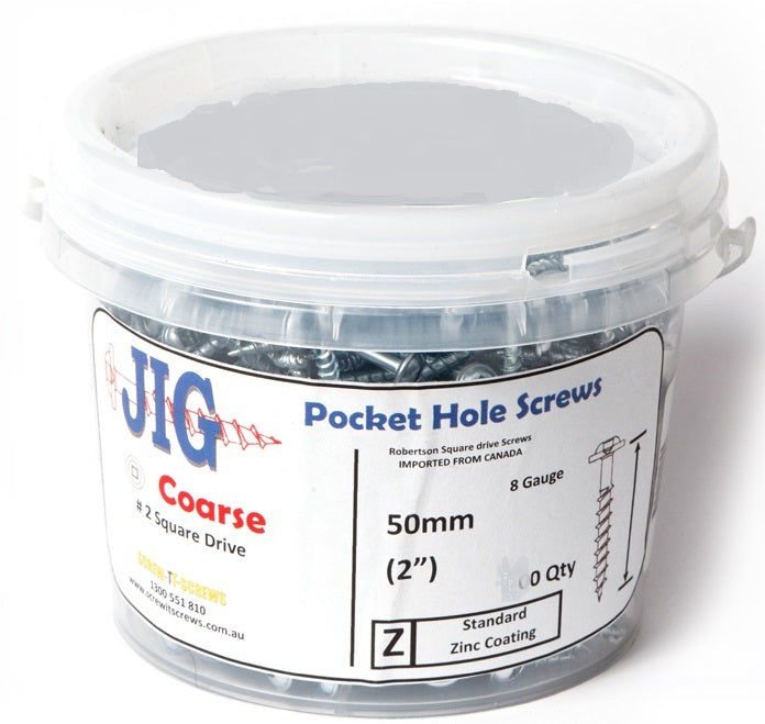 Pocket Hole Screw 8g x 50mm  Qty 500