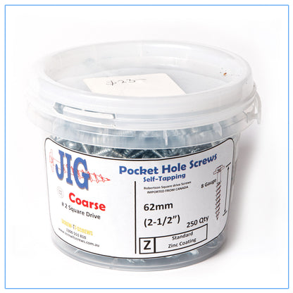 Pocket Hole Screw R/W 8g x 62mm  Qty 300