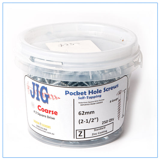 Pocket Hole Screw R/W 8g x 62mm  Qty 300