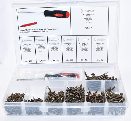 Robertson Screws MAXX Pack - 500 screws