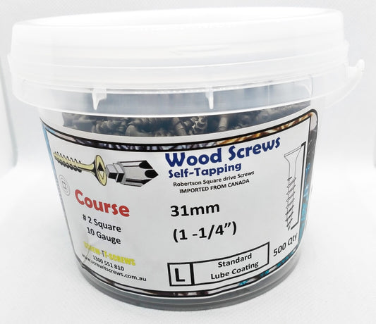 Flat HD Steel Screws 10g x 31mm Qty 500