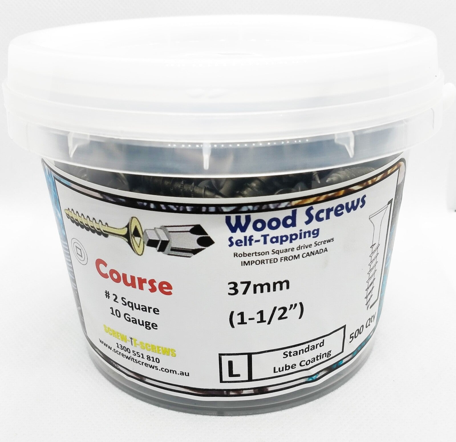 Flat HD Steel Screws 10g x 37mm Qty 500