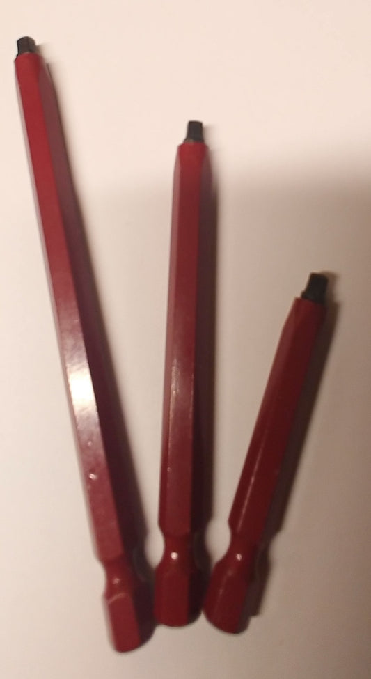 #2 Red Driver Bit Pack 50mm, 75mm, 100mm